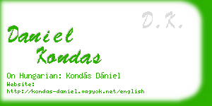 daniel kondas business card